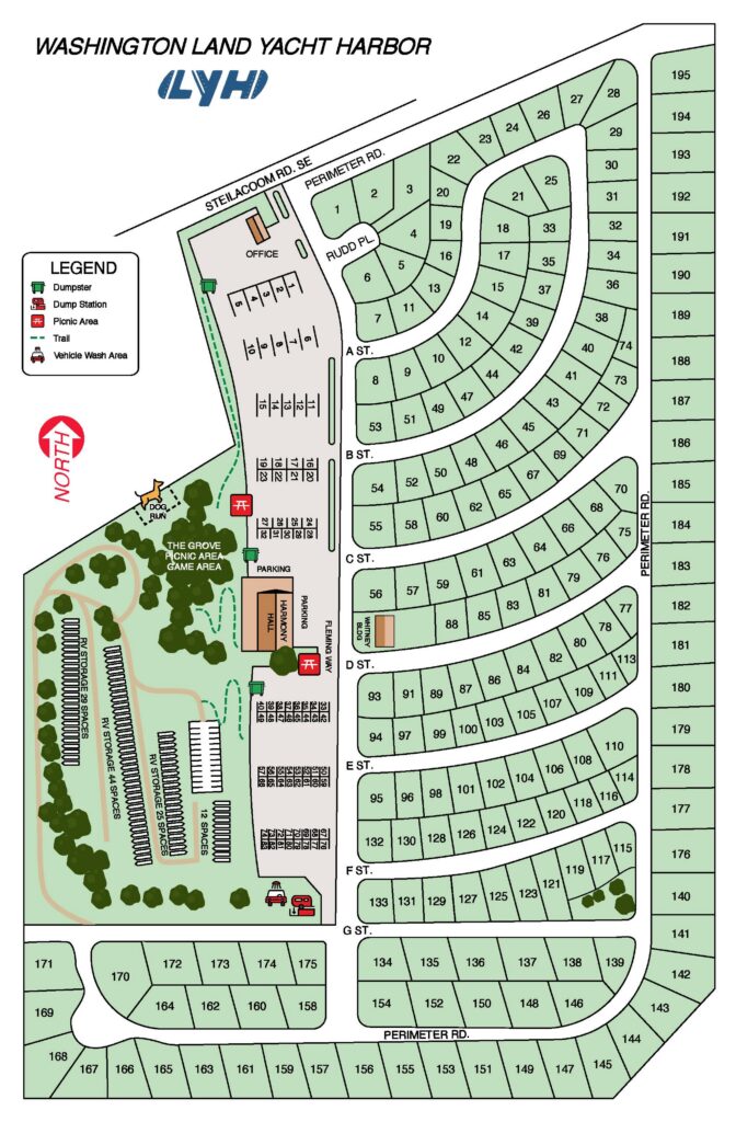 Washington Land Yacht Harbor Property Map